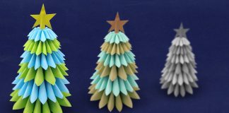 DIY 3D Paper Christmas Tree Craft