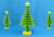 Origami3D Christmas tree craft