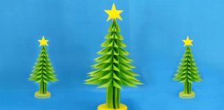 Origami3D Christmas tree craft