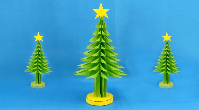 Origami3D Christmas tree craft