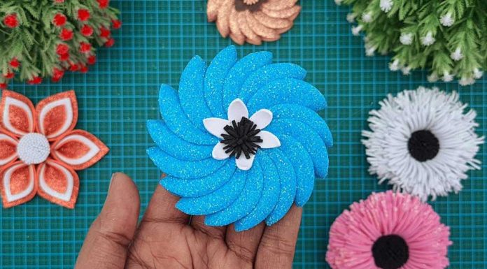 Glitter Foam Paper Flower For Valentine