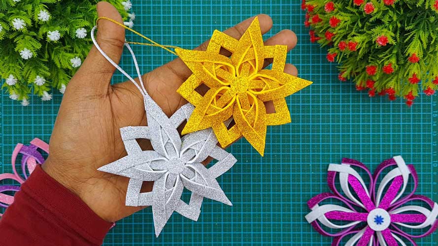 Making Easy Snowflakes Flower