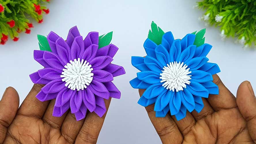 Simple Foam Paper Flowers