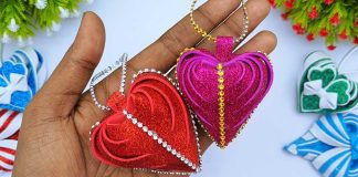 3D Heart Shape Valentine Day Gift Card