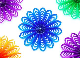 Easy Paper Snowflake Wall Hanging