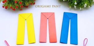 Origami Paper Pants Making Easy Instructions