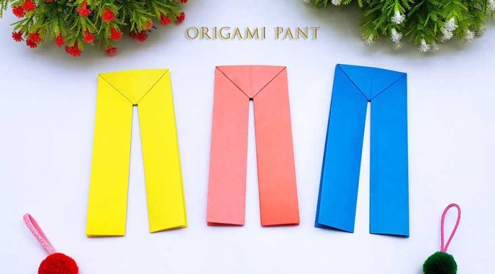 Origami Paper Pants Making Easy Instructions