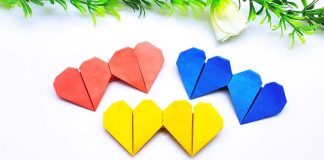 Origami Twin Heart Making