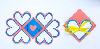 Paper heart card