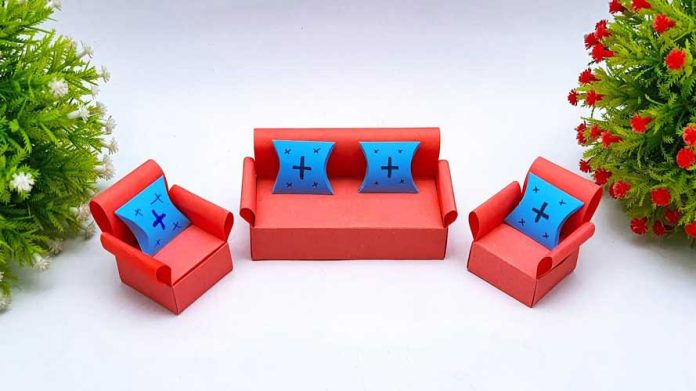 How To Make Paper Mini Sofa Set