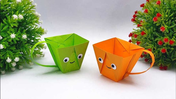 How To Make Paper Mini Cup | DIY Handmade Emoji Cup Making Tutorial