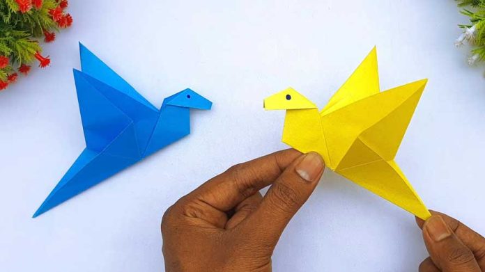 Making Easy And Simple Paper Flying Bird