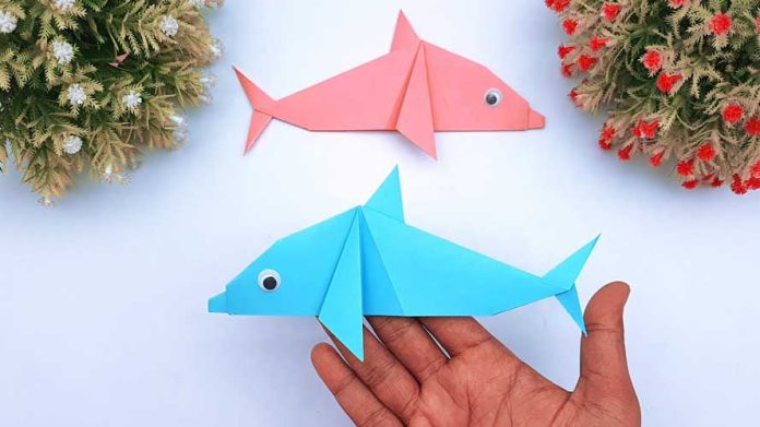 How To Fold Origami Dolphin Step By Step Making Paper Fish Easy Tutorial