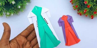 How To Make Cute Paper Dress With Coat