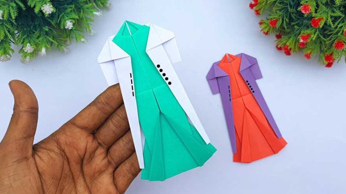 How To Make Cute Paper Dress With Coat