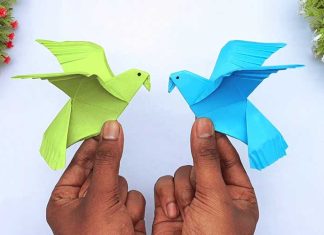 How To Make Paper Dove Or Pigeon | Paper Bird Making Tutorial