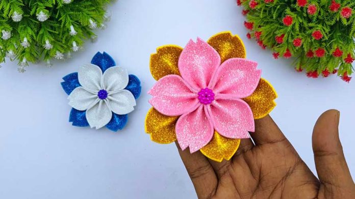 How To Make Glitter Foam Sheet Flowers