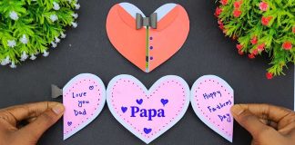 How To Make Paper Greetings Card For Father's Day