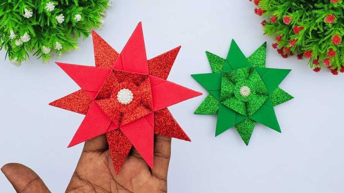 Christmas Star With Eva Glitter Foam Sheet