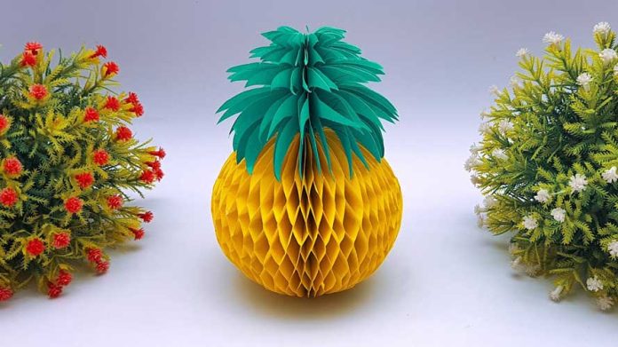 How To Make Paper Pineapple Step By Step