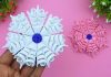 How To Make Easy Foamiran Christmas Snowflakes Snowflake Decoration Ideas