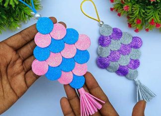 DIY Multicolored Christmas Tree Ornaments