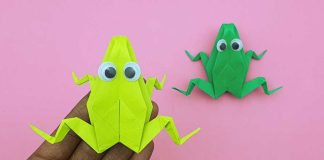How TO Make Moving Paper Toy Frog
