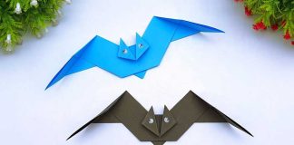 How To Fold Origami Bat Step By Step DIY Handmade Paper Bat Making Ideas Paper Toys
