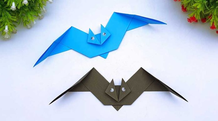 How To Fold Origami Bat Step By Step DIY Handmade Paper Bat Making Ideas Paper Toys