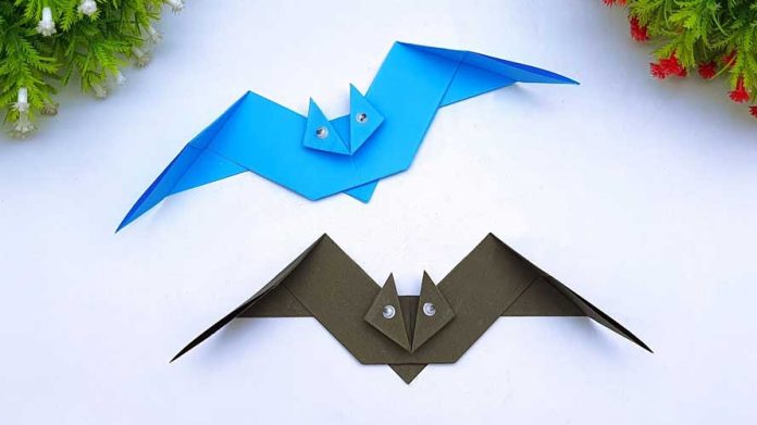 How To Fold Origami Bat Step By Step DIY Handmade Paper Bat Making Ideas Paper Toys