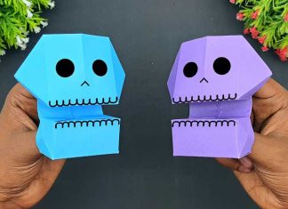 How To Make Origami Sugar Skull That Bites