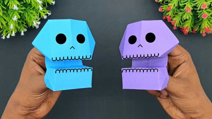 How To Make Origami Sugar Skull That Bites