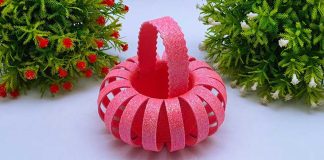 DIY Beautiful Flower Basket Making Ideas EVA Foam Sheet Toy Basket