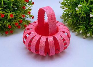 DIY Beautiful Flower Basket Making Ideas EVA Foam Sheet Toy Basket