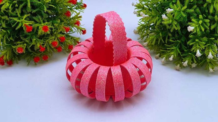 DIY Beautiful Flower Basket Making Ideas EVA Foam Sheet Toy Basket