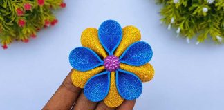 DIY Glitter Foam Sheet Flowers