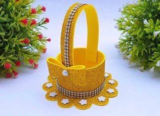DIY Beautiful Foamiran Flower Basket