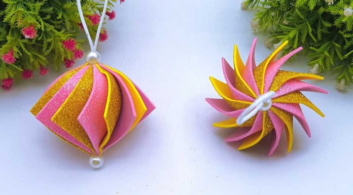Hanging Glitter Foam Sheet Ornaments