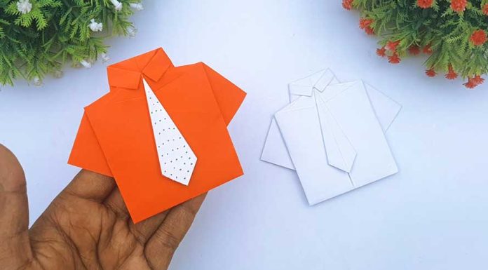 How To Fold Origami Shirt With Tie